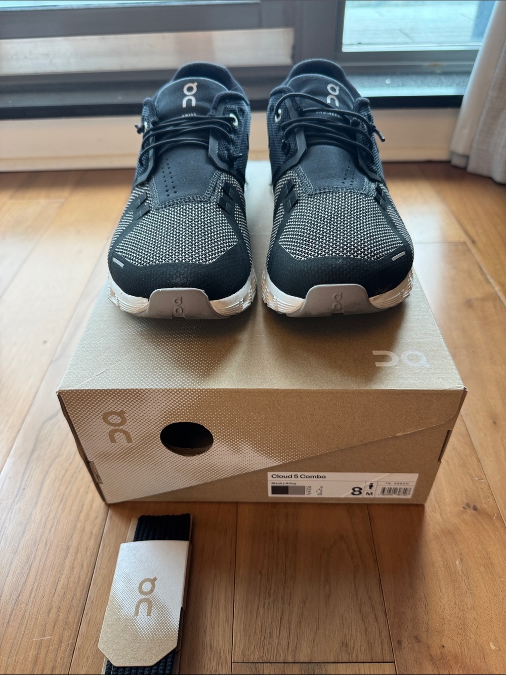 On Running Men's Black and White Athletic Sneakers